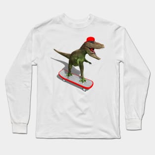 Skateboarding T-Rex Long Sleeve T-Shirt